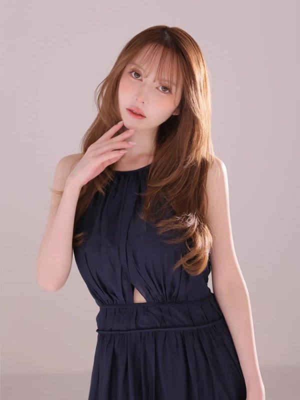 ネイビー　モデル：ゆめ　身長：160cm　着用サイズ：Sサイズ