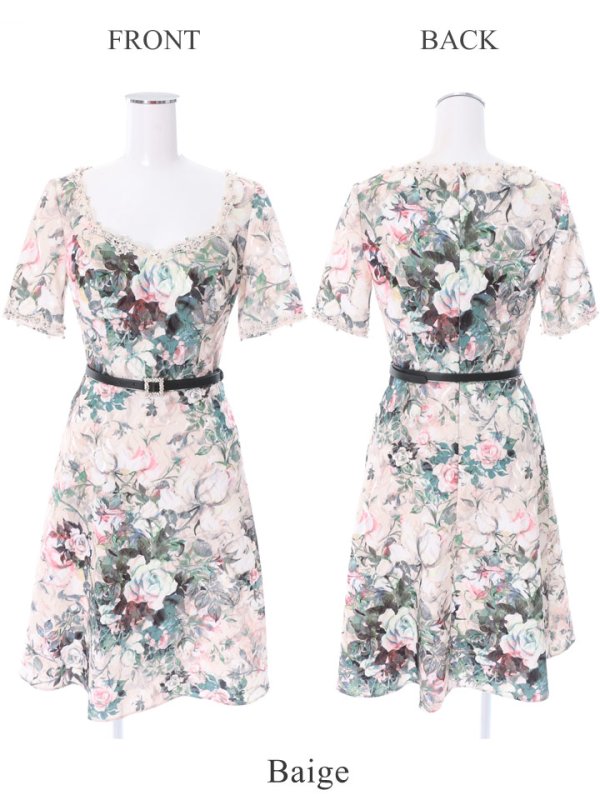 画像8: 【Alice/アリス】フラワープリント/ジャガード/フレア/キャバドレス【HC03】 (8)