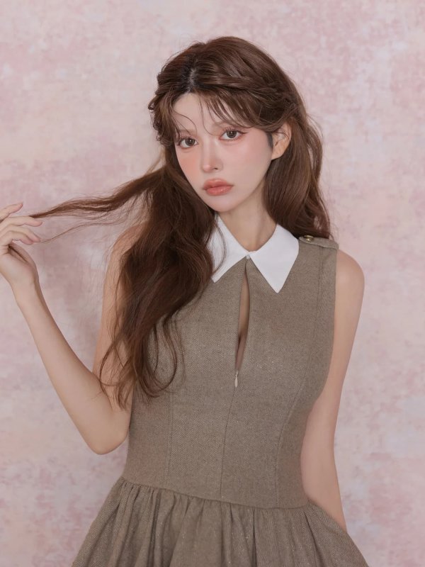 ブラウン　モデル：まりん　身長：164cm　着用サイズ：Sサイズ