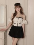 アイボリーxブラック　モデル：まみ　身長：161cm　着用サイズ：Sサイズ