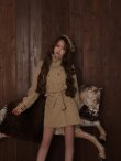 ベージュ　モデル：れみれみ　身長：163cm　着用サイズ：Fサイズ