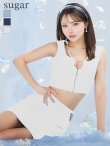 ホワイト モデル：如月れい　身長：156cm　着用サイズ：Sサイズ