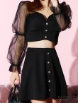 ブラック モデル：まりん　身長：164cm　着用サイズ：Sサイズ