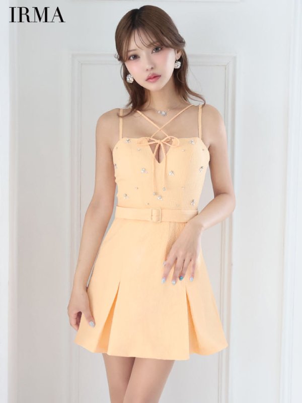 オレンジ モデル：如月れい　身長：156cm　着用サイズ：Sサイズ