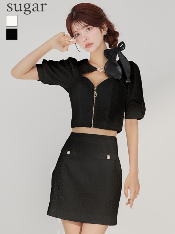 ブラック　モデル：まりん　身長：164cm　着用サイズ：Sサイズ