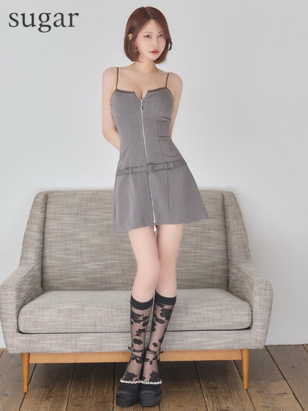 グレー　モデル：れみれみ　身長：163cm　着用サイズ：Sサイズ