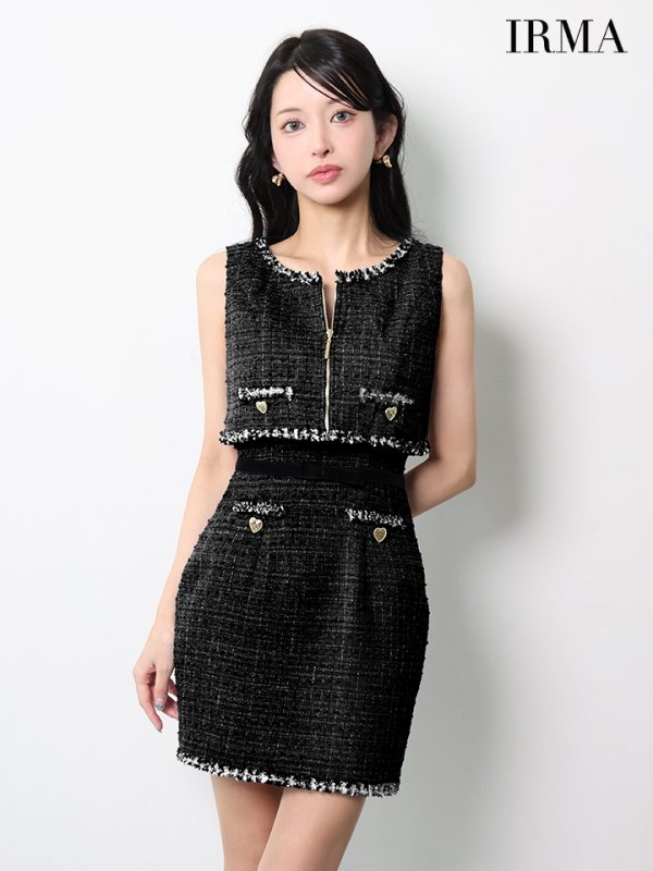 ブラック　モデル：まおちゃる　身長：158cm　着用サイズ：Sサイズ