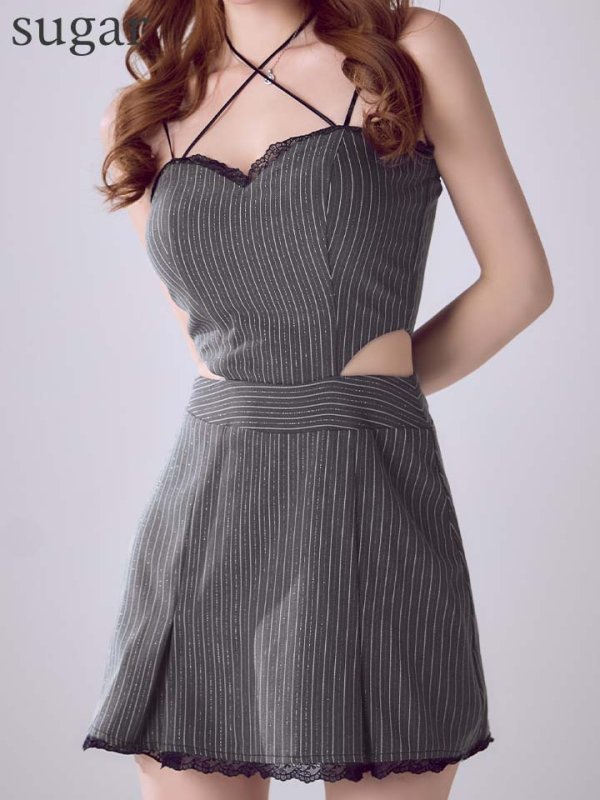 グレーストライプ　モデル：ゆめ　身長：160cm　着用サイズ：Sサイズ