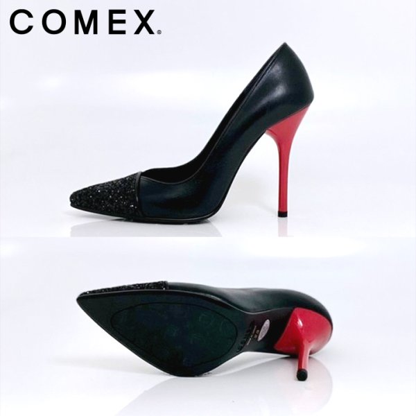 画像4: 【COMEX】 2color/ 10cmヒール/ グリッターラメ/ピンヒール/パンプス[OF02] (4)