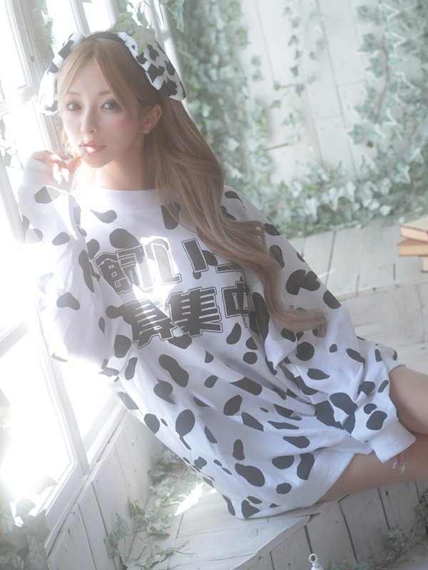 画像4: 【即日発送】【少量再入荷!早い者勝ち!即日発送!】門りょうちゃん着用 ダルメシアントレーナー/アニマルコスプレ【sugar nineハロウィン2点セット】【Fサイズ/1カラー】【OF01】 (4)