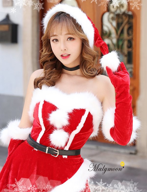 画像5: 【即日発送】【X'mas6点セット】【マリームーン】セクシーサンタ＆トナカイコスチューム【フリーサイズ/2カラー】[OF03] (5)