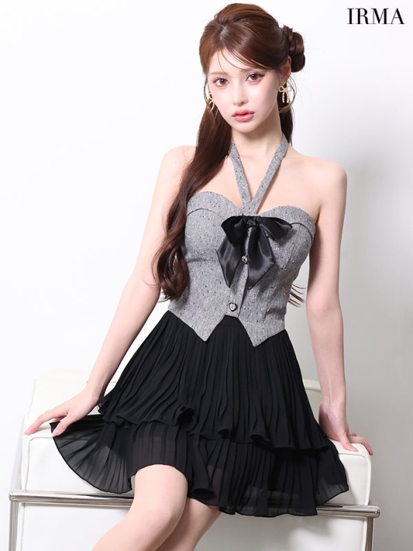 グレー×ブラック　モデル：ももか　身長：156cm　着用サイズ：XSサイズ