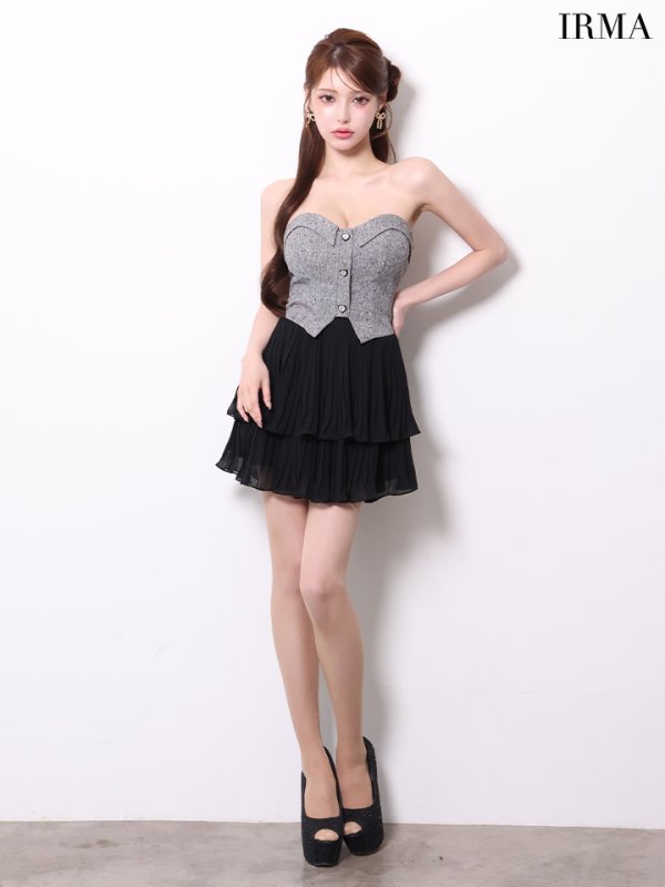 グレー×ブラック　モデル：ももか　身長：156cm　着用サイズ：XSサイズ