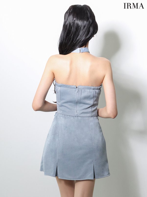 ブルーグレー　モデル：まおちゃる　身長：158cm　着用サイズ：Sサイズ