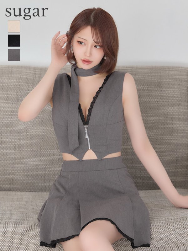 グレー　モデル：れみれみ　身長：163cm　着用サイズ：Sサイズ