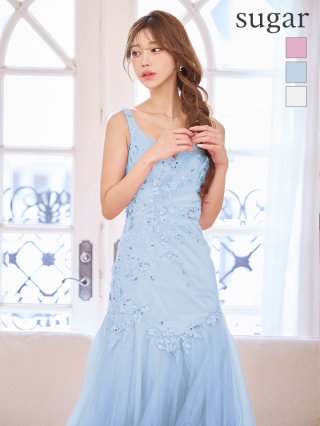 ロングドレス：ブルー(青)｜キャバドレス・ミニドレス通販はsugar