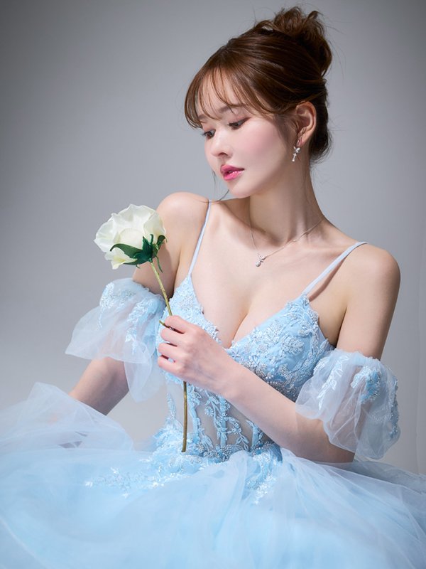 ブルー　モデル：ゆめ　身長：160cm　着用サイズ：Sサイズ