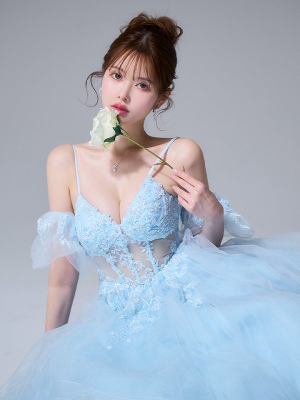 ブルー　モデル：ゆめ　身長：160cm　着用サイズ：Sサイズ