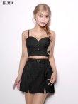ブラック　モデル：如月れい　身長：156cm　着用サイズ：Sサイズ