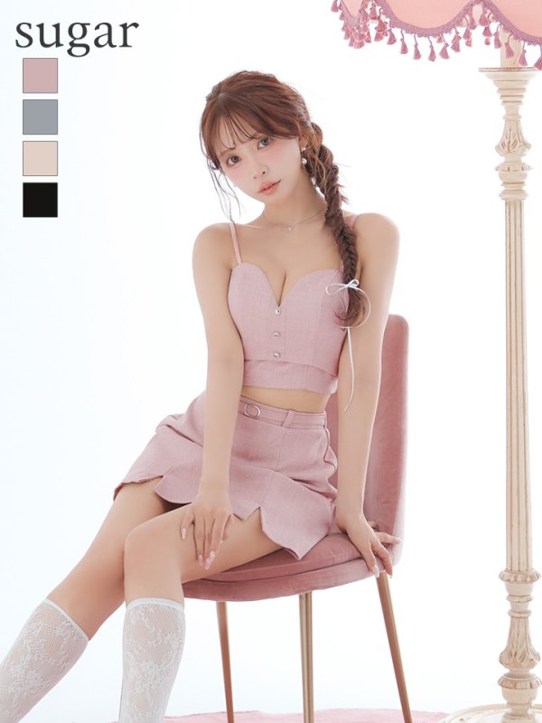 ピンク　モデル：三上悠亜　身長：159cm　着用サイズ：Sサイズ