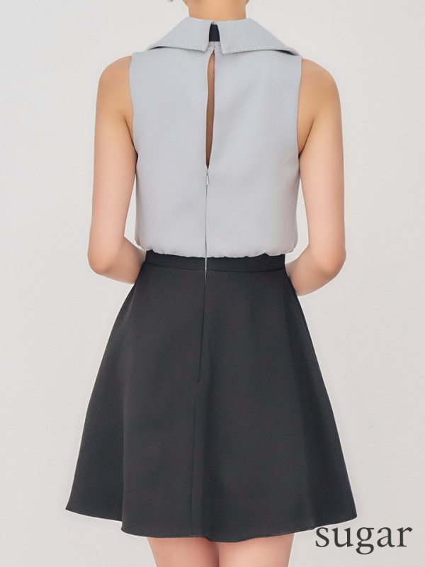 ライトグレーxブラック　モデル：るりぴ　身長：165cm　着用サイズ：Sサイズ