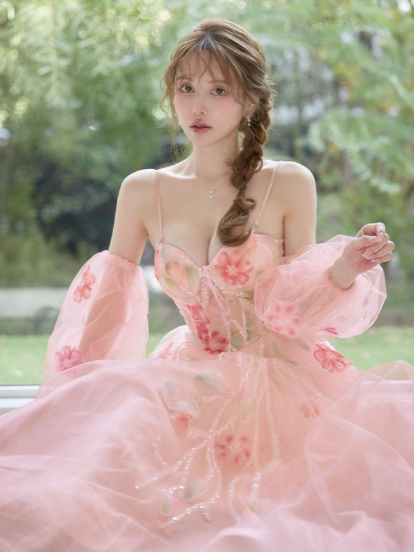 ピンク　モデル：ゆめ　身長：160cm　着用サイズ：Sサイズ