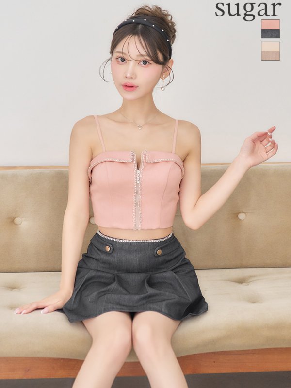 ピンクxグレー　モデル：るりぴ　身長：165cm　着用サイズ：Sサイズ