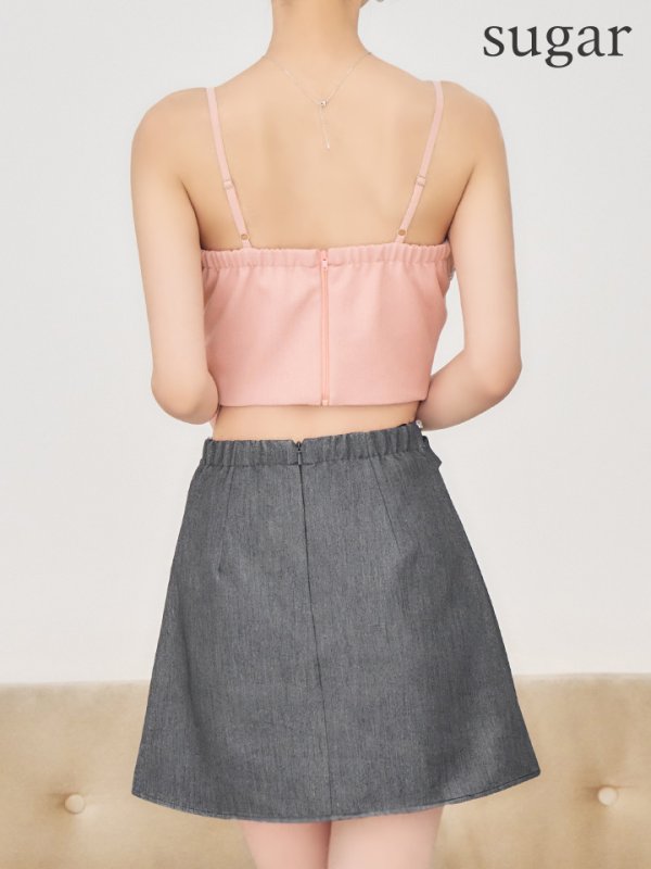 ピンクxグレー　モデル：るりぴ　身長：165cm　着用サイズ：Sサイズ