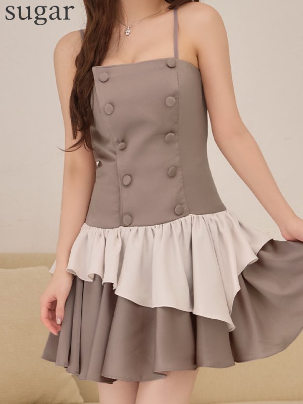 グレージュ　モデル：ももか　身長：156cm　着用サイズ：Sサイズ