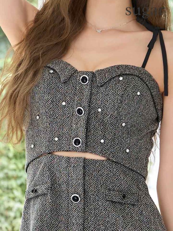 ブラックホワイト　モデル：るりぴ　身長：165cm　着用サイズ：Sサイズ