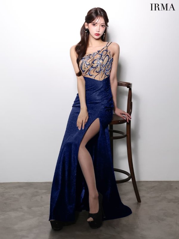 ダークブルー モデル：七瀬みほ　身長：162cm　着用サイズ：Mサイズ