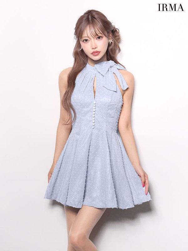 ブルー　モデル：如月れい　身長：156cm　着用サイズ：Sサイズ