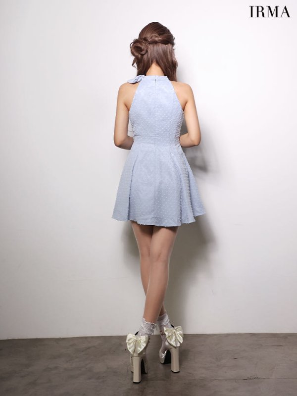 ブルー　モデル：如月れい　身長：156cm　着用サイズ：Sサイズ