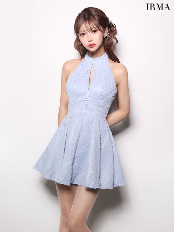 ブルー　モデル：如月れい　身長：156cm　着用サイズ：Sサイズ