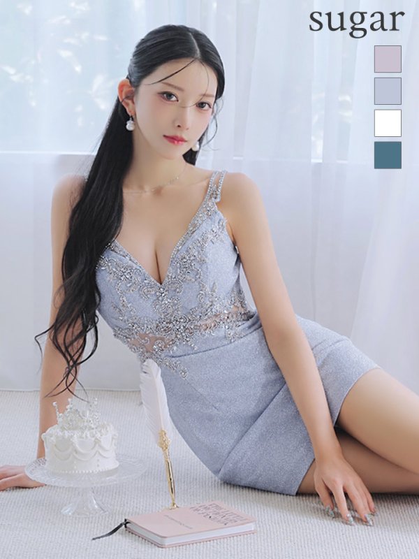 ミスティーブルー　モデル：ゆいぴす　身長：170cm　着用サイズ：Sサイズ