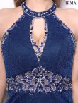 ダークブルー　モデル：如月れい　身長：156cm　着用サイズ：Sサイズ
