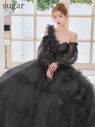 プリンセスドレス：ブラック(黒)｜キャバドレス・ミニドレス通販はsugar