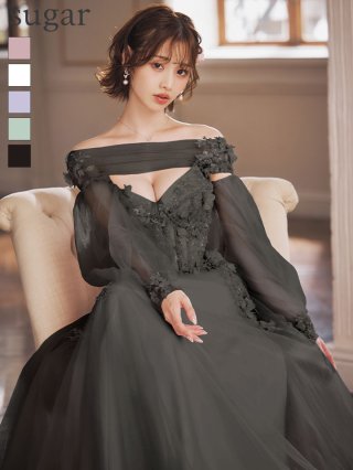 プリンセスドレス：ブラック(黒)｜キャバドレス・ミニドレス通販はsugar