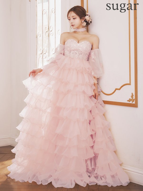 ピンクベージュ　モデル：まみ　身長：161cm　着用サイズ：Sサイズ