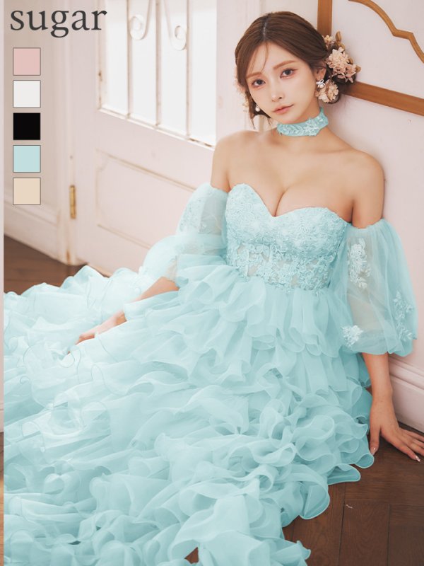 ブルー　モデル：まみ　身長：161cm　着用サイズ：Sサイズ