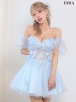 ブルー　モデル：如月れい　身長：156cm　着用サイズ：Mサイズ