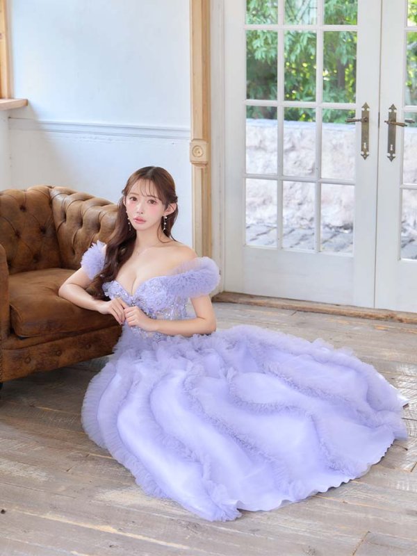ブルーラベンダー モデル：りな　身長：160cm　着用サイズ：Sサイズ