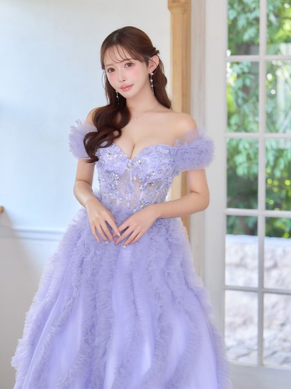 ブルーラベンダー モデル：りな　身長：160cm　着用サイズ：Sサイズ