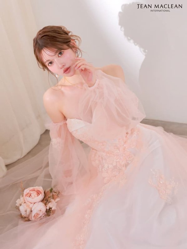 ピンクベージュ　モデル：ゆめ　身長：160cm　着用サイズ：Mサイズ