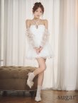 ホワイト　モデル：りな　身長：160cm　着用サイズ：Sサイズ