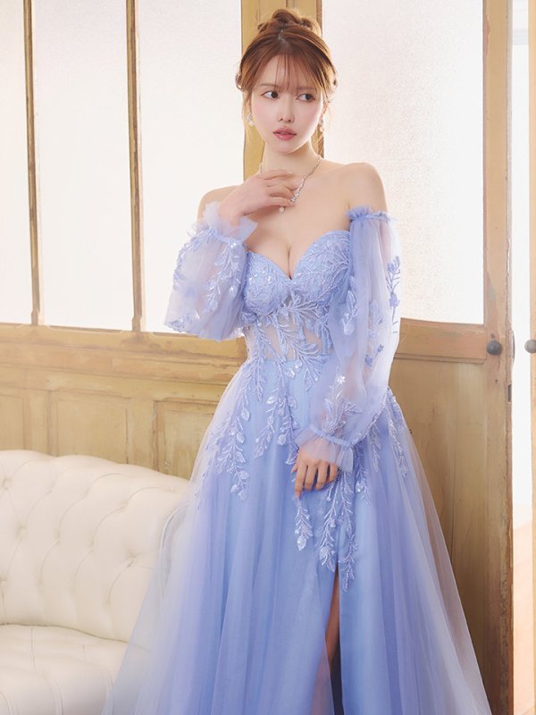 ブルーラベンダー　モデル：ゆめ　身長：160cm　着用サイズ：Mサイズ