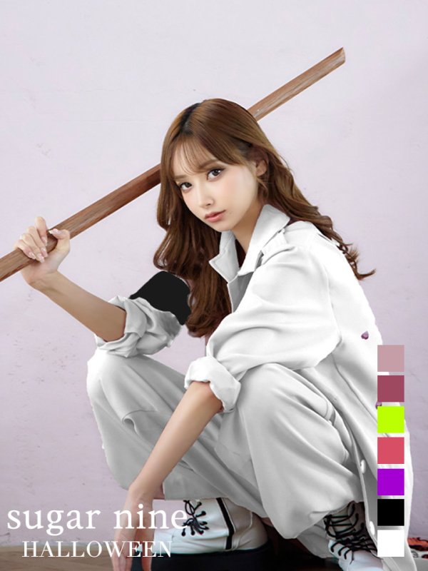 画像1: 【即日発送】特攻服コスプレセット【sugar nineハロウィン4点セット】【S-XLサイズ/8カラー】(7137SB)[YMT] (1)