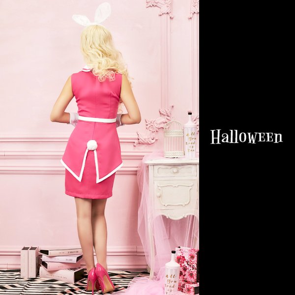 画像5: 【値下げ！】【ハロウィンコスプレ5点セット】ピンクドールバニー【S-XLサイズ/1カラー】（ W001795/ SAMU20P）[HC03] (5)