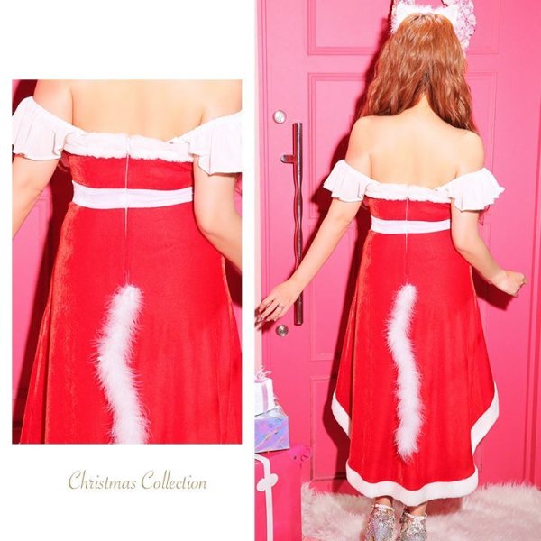 画像5: 【即日発送】【X'mas4点セット】さくりなちゃんコラボサンタコスプレ[OF01] (5)