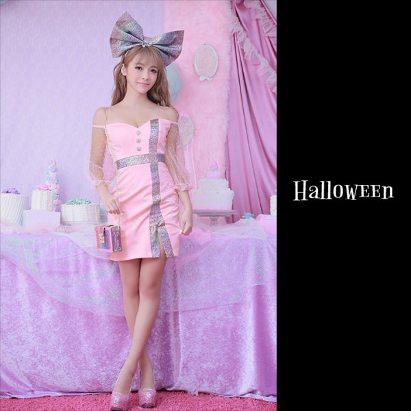 画像4: 【SALE!】【ハロウィン2点セット】BIGリボンドールコスプレセット【S?Lサイズ/1カラー】[HC03] (4)